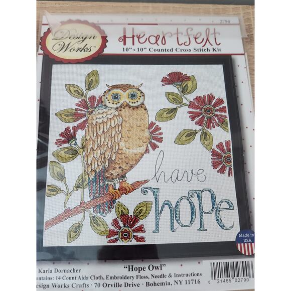 Counting Cross Stitch Lot 5 Kits Weekenders Janlynn Cat Dog Owl Home Hope God - Picture 8 of 9